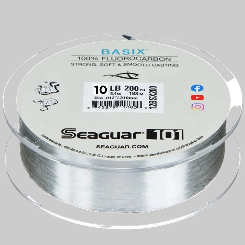 Seaguar Basix 100 percent fluorocarbon fishing line spool