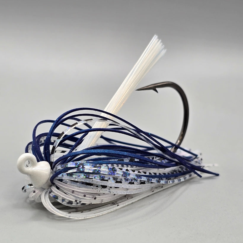 Hog Farmer Epitome hidden weight swim jig with wire-tied skirt designed for heavy cover fishing