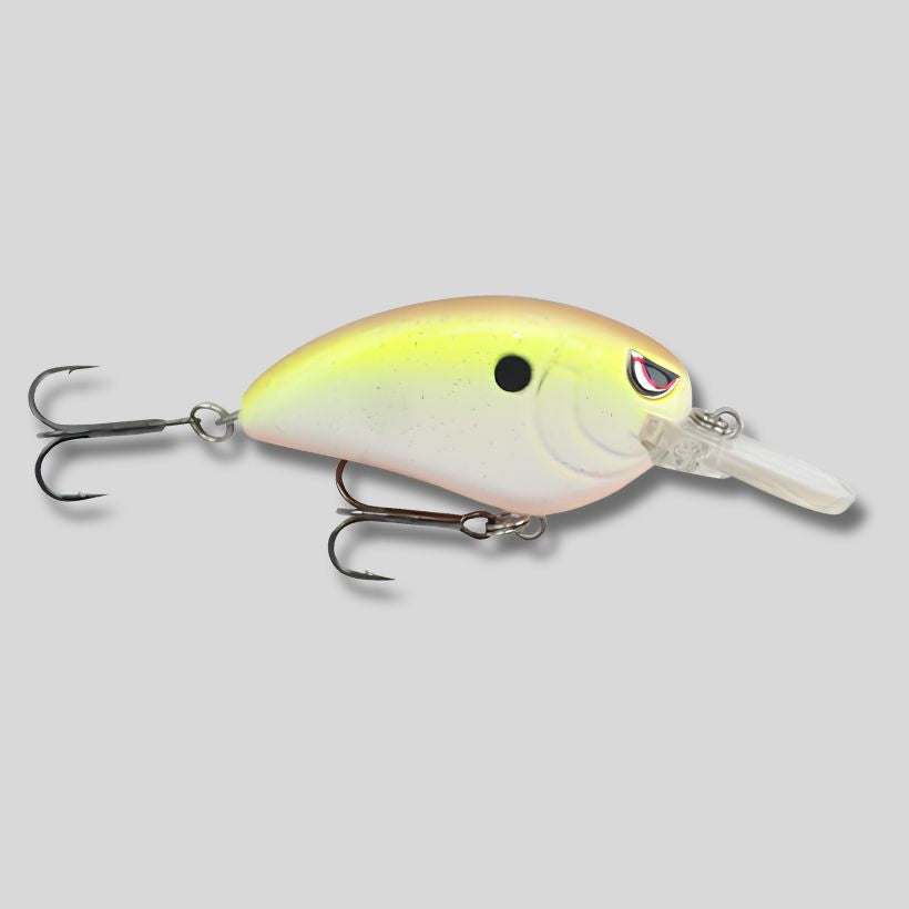 SPRO Little John MD 50 medium diving crankbait for bass fishing with tungsten weight transfer - Rootbeer Chartreuse