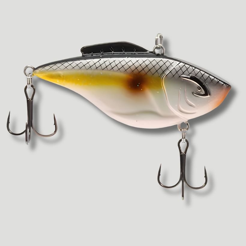 Sneaky Shad - Bill Lewis Hammer-Trap 3 inch 5/8 oz lipless crankbait with Tri-Tone sound chambers and Mustad Triple Grip hooks for bass fishing