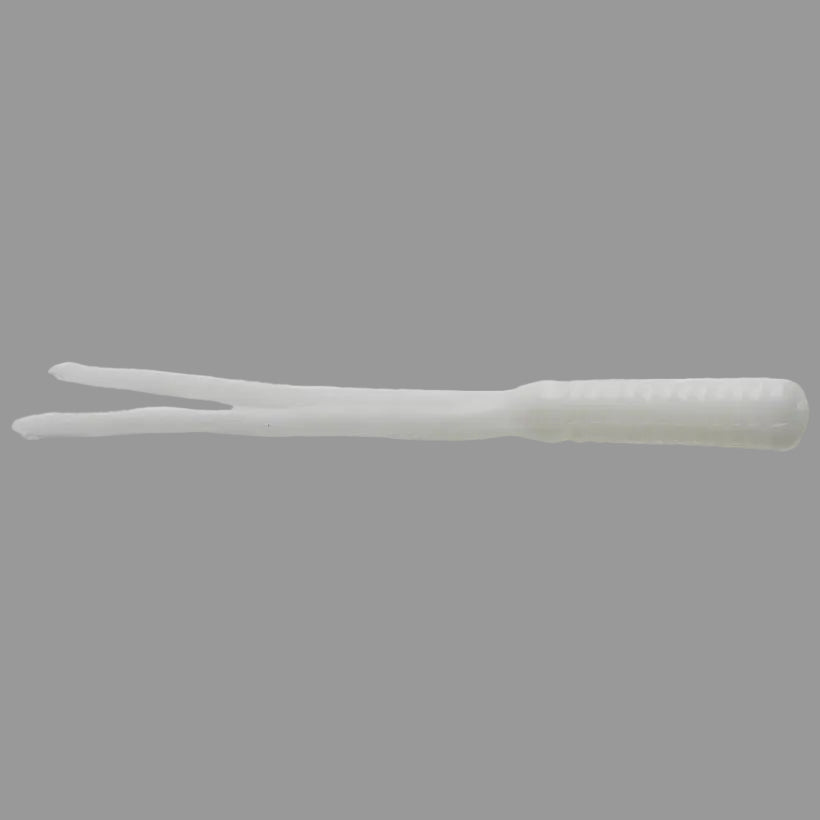 Zoom Split Tail Trailer soft plastic bait for spinnerbait and vibrating jig fishing - White