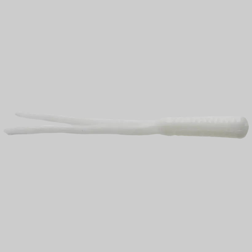 Zoom Split Tail Trailer soft plastic bait for spinnerbait and vibrating jig fishing - White