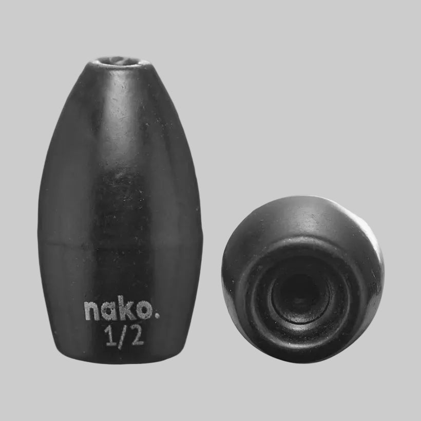 Nako tungsten worm weights for bass fishing