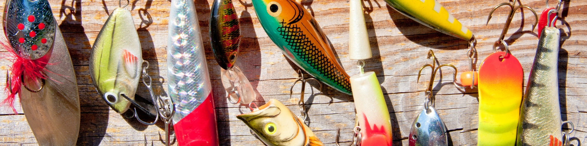 Bass fishing baits and lures including hardbaits, soft plastics, and topwater tackle