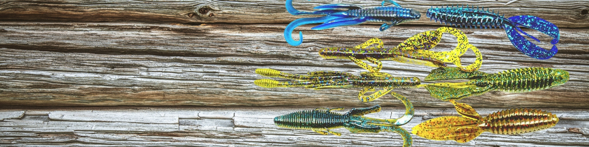 Soft plastic craws and creature baits for bass fishing around structure