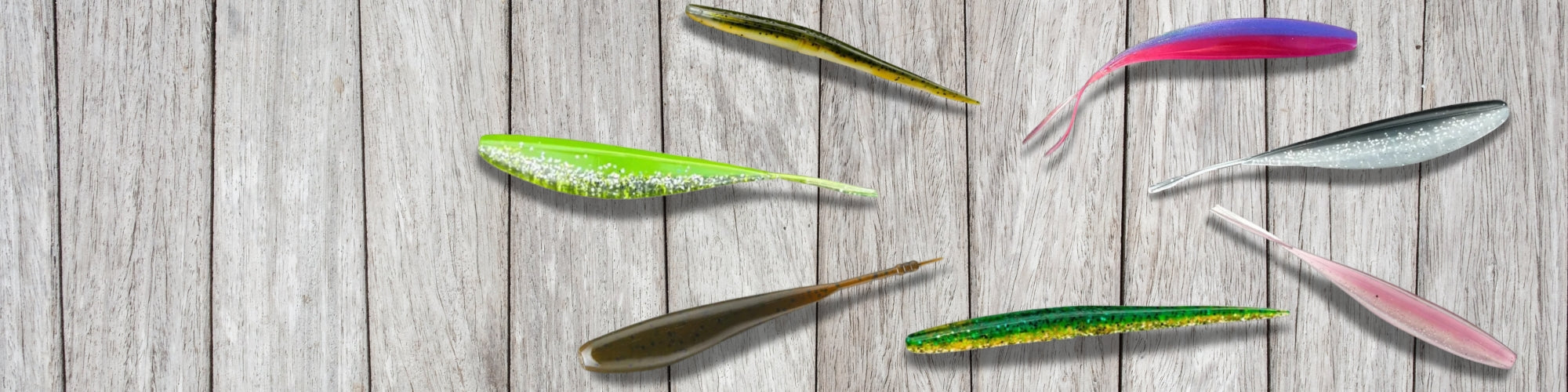 Soft fluke jerkbait lures for bass fishing with baitfish profile