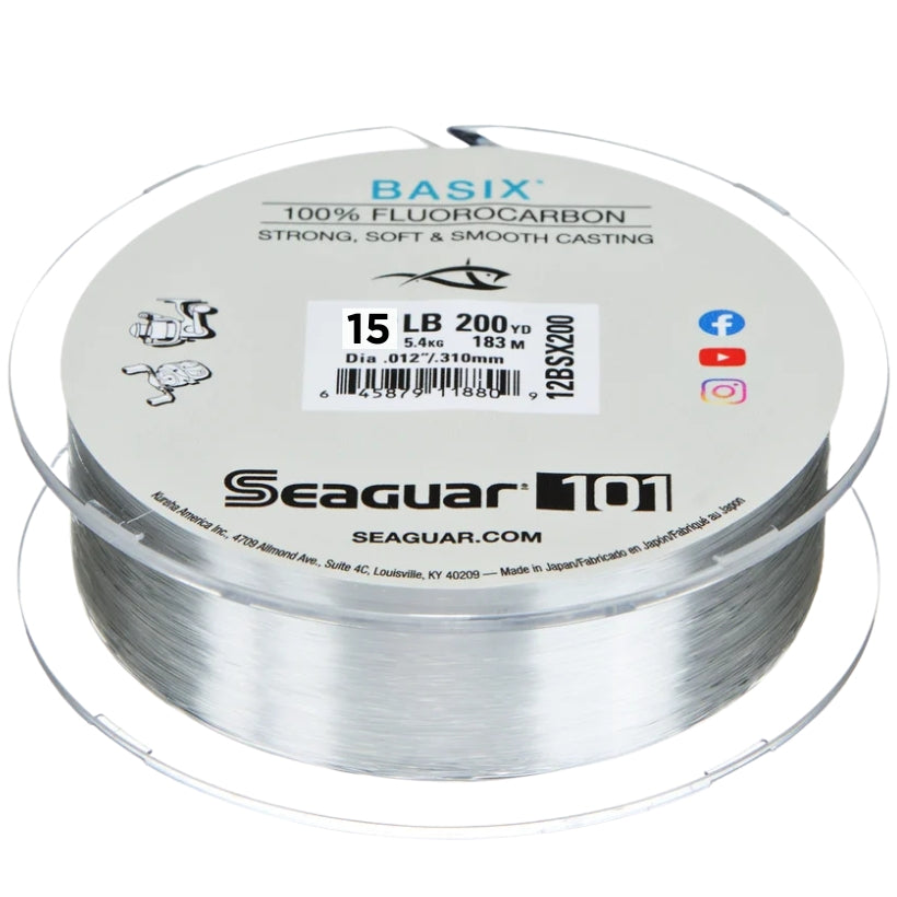 Seaguar Basix 100 percent fluorocarbon fishing line spool