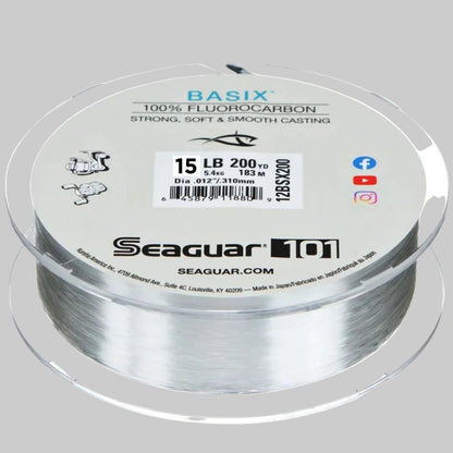 Seaguar Basix 100 percent fluorocarbon fishing line spool