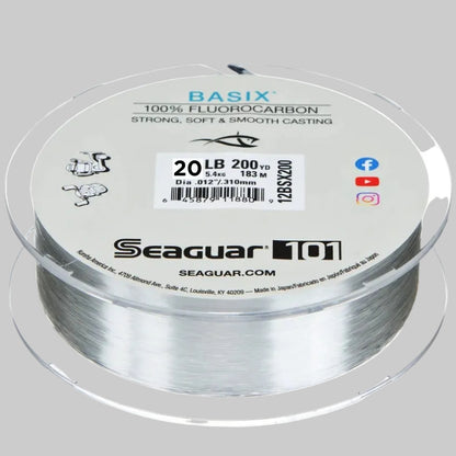 Seaguar Basix 100 percent fluorocarbon fishing line spool