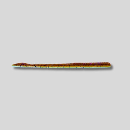 XZone MB Fat Finesse Worm 6 inch soft plastic bass fishing worm for Texas rigs, shaky heads, and finesse presentations