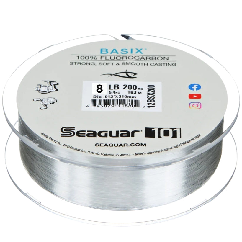 Seaguar Basix 100 percent fluorocarbon fishing line spool