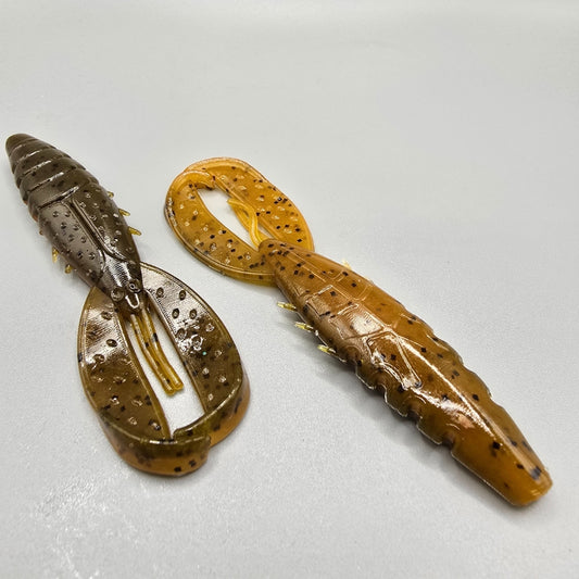 Black Label CP Craw 3.75 inch soft plastic craw trailer with twin swimming tails