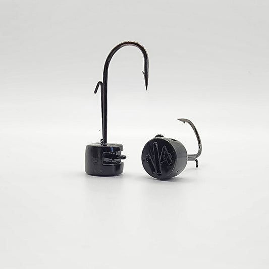 B-Ned Rig Head with flat-eye Aberdeen hook and cross-recessed line tie for Ned rig fishing