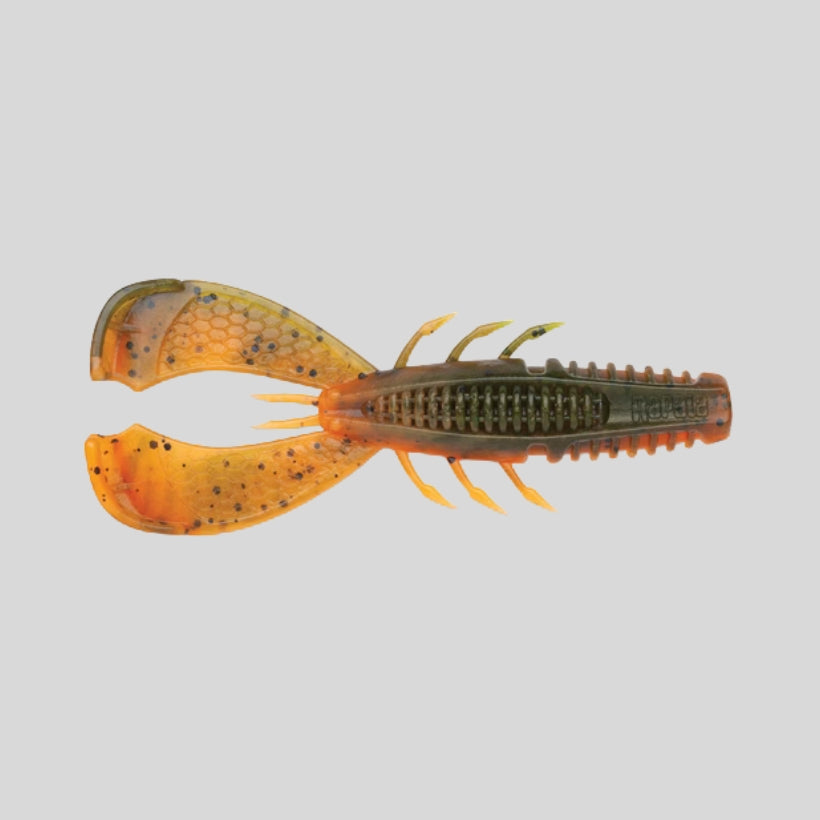 Rapala Crush City Cleanup Craw 3.5 inch soft plastic craw bait for bass fishing with flanged claws and ribbed body design