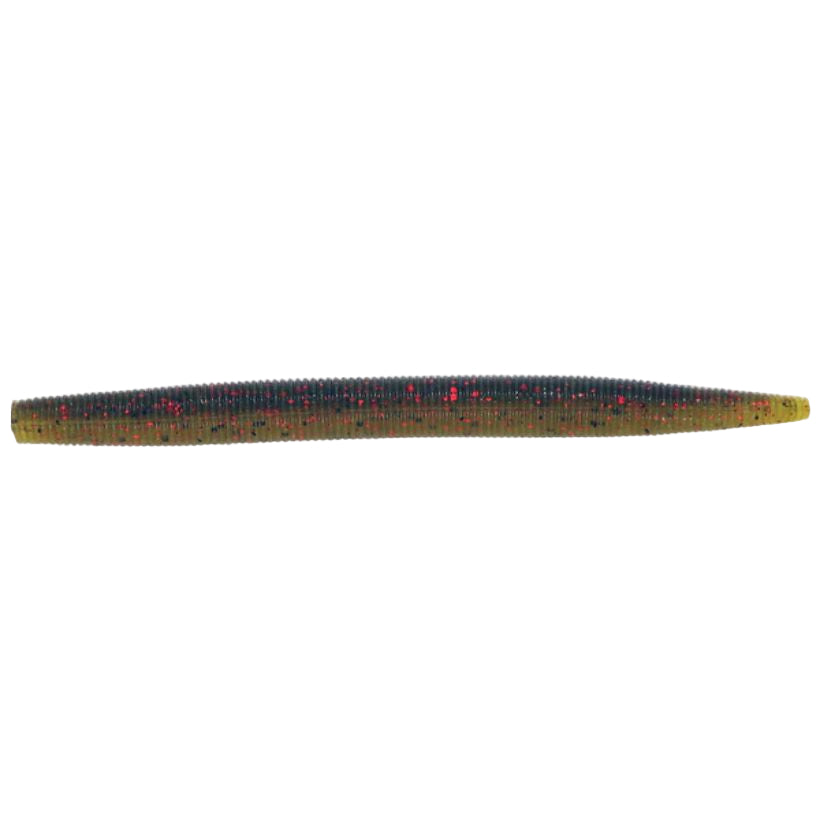 BassMooch Bait Co 5" Solo Worms - Red Flake Magic
