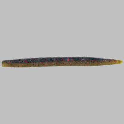 BassMooch Bait Co 5" Solo Worms - Red Flake Magic
