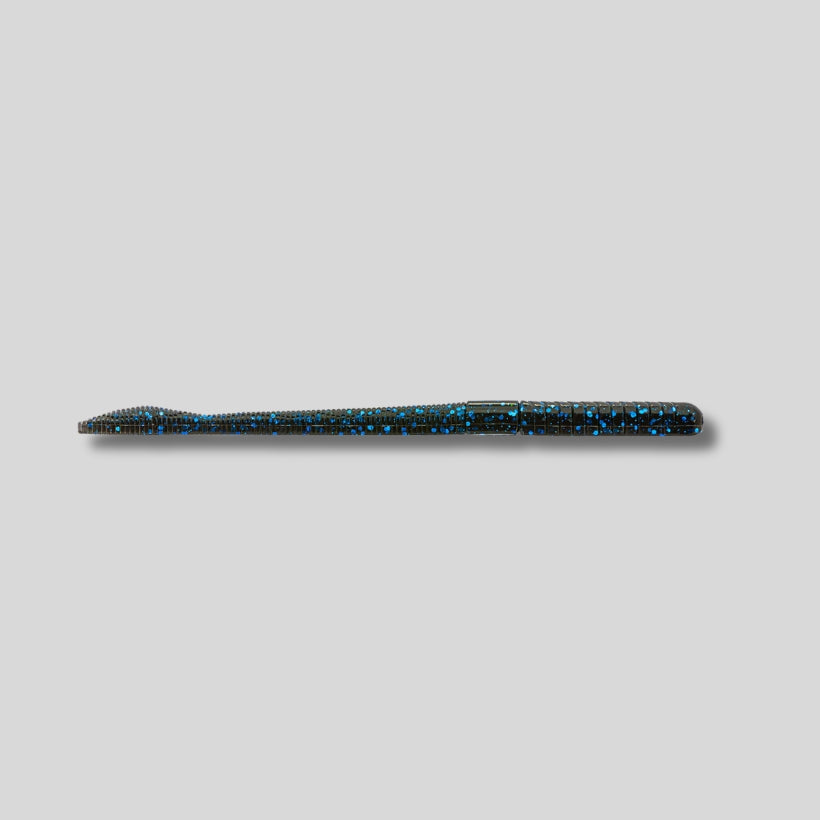 XZone MB Fat Finesse Worm 6 inch soft plastic bass fishing worm for Texas rigs, shaky heads, and finesse presentations