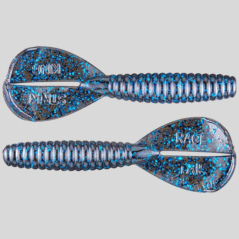 Strike King Rage Twin Tail Menace Grub 3.5 inch soft plastic bass fishing bait with twin tail action for jig trailers and swim jigs