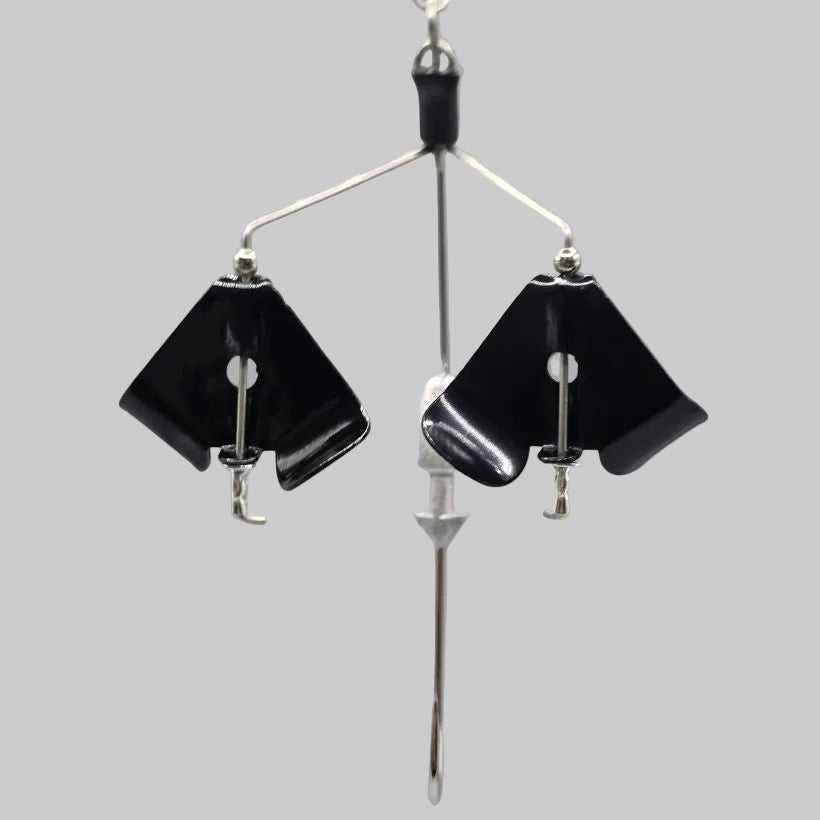 The "Deuce" Whacker Double Buzzbait - Side View - Black