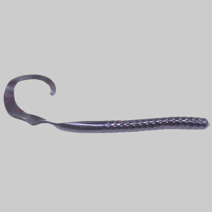 Zoom Ol Monster 10.5 inch ribbon tail worm soft plastic bass fishing bait - Black Red Glitter