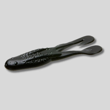 Zoom Horny Toad 4.25-inch soft plastic topwater frog bait with Ultra-Vibe kicking legs designed for weedless bass fishing over grass and lily pads.