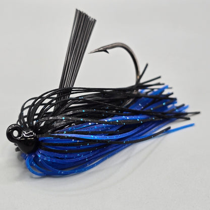 Hog Farmer Epitome hidden weight swim jig with wire-tied skirt designed for heavy cover fishing