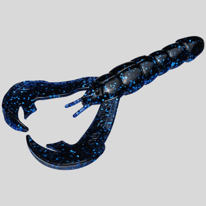 Strike King Rage Craw 4 inch soft plastic craw bait for bass fishing rigged as a Texas rig and jig trailer