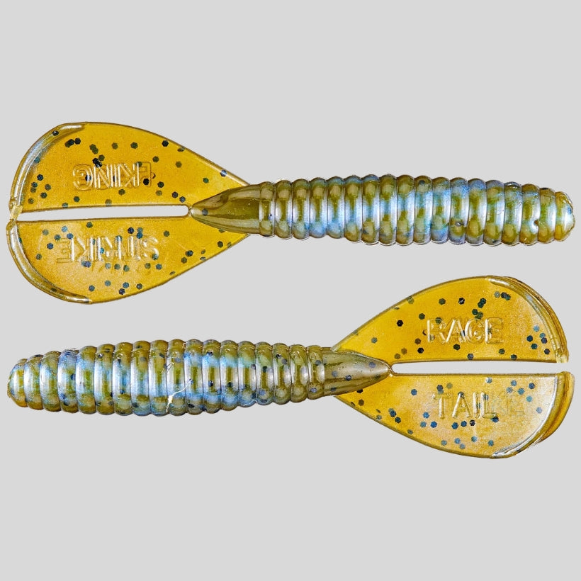 Strike King Rage Twin Tail Menace Grub 3.5 inch soft plastic bass fishing bait with twin tail action for jig trailers and swim jigs