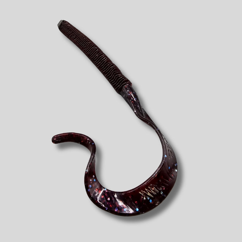 Jawtec Sultan 10 inch ribbon tail worm soft plastic bass fishing lure closeout at Brazalo Lures