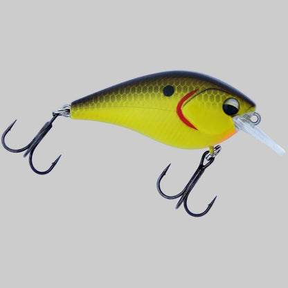BassMooch Bones 1.5 Crankbaits - Chartreuse Black Back