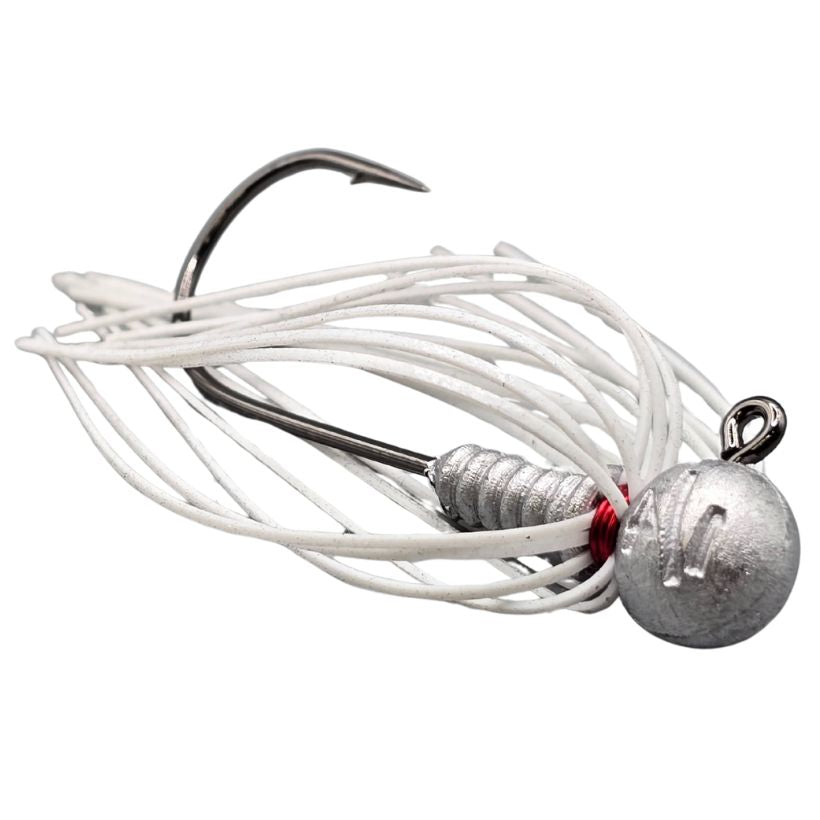 Brazalo Custom Lures - Skirted T.K.O. FFS Head - White