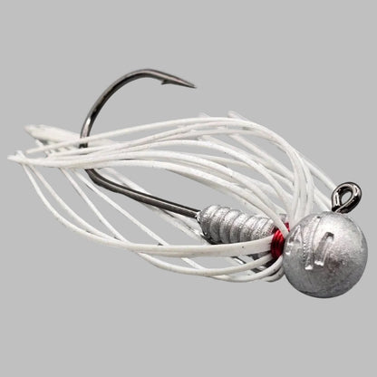 Brazalo Custom Lures - Skirted T.K.O. FFS Head - White