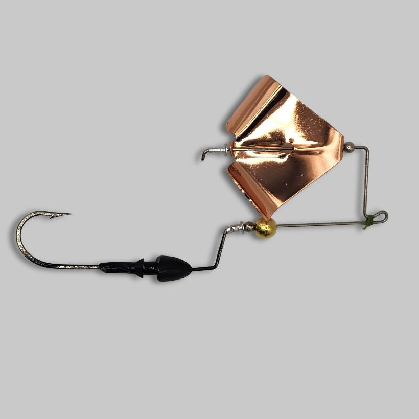 Brazalo Custom Lures Bushwhacker Buzzbait - Black with Cooper Blade