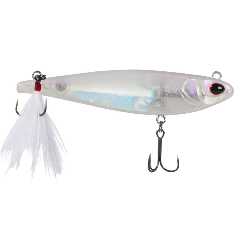 Berkley Doom Stroller hard minnow bait with Fusion19 treble hooks for open-water and suspended bass fishing - Broken Glass