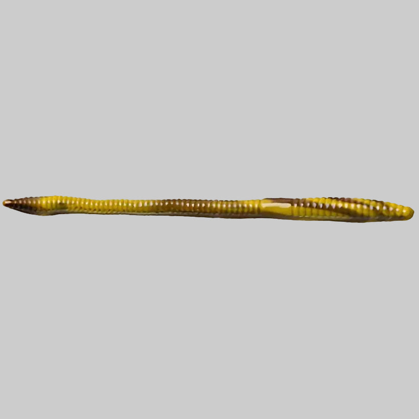 Zoom Trick Worm 6.5 inch floating finesse worm for bass fishing - Bruised Banana