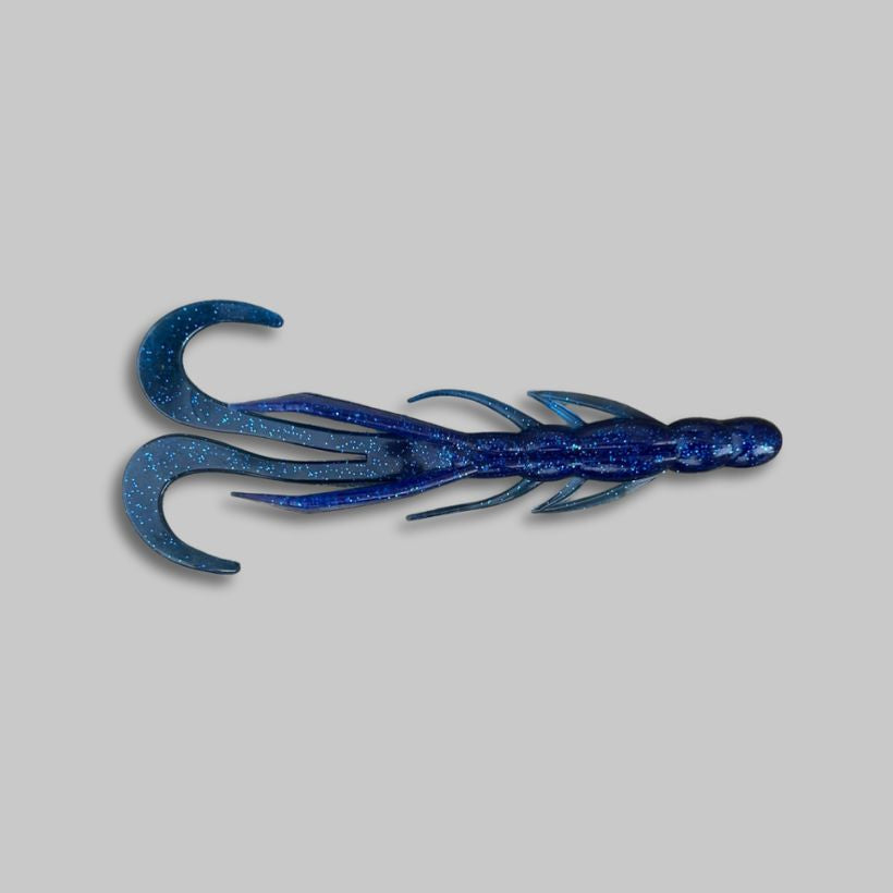 Burtek Tackle Dirty Hawg Creature Baits - Black n Blue