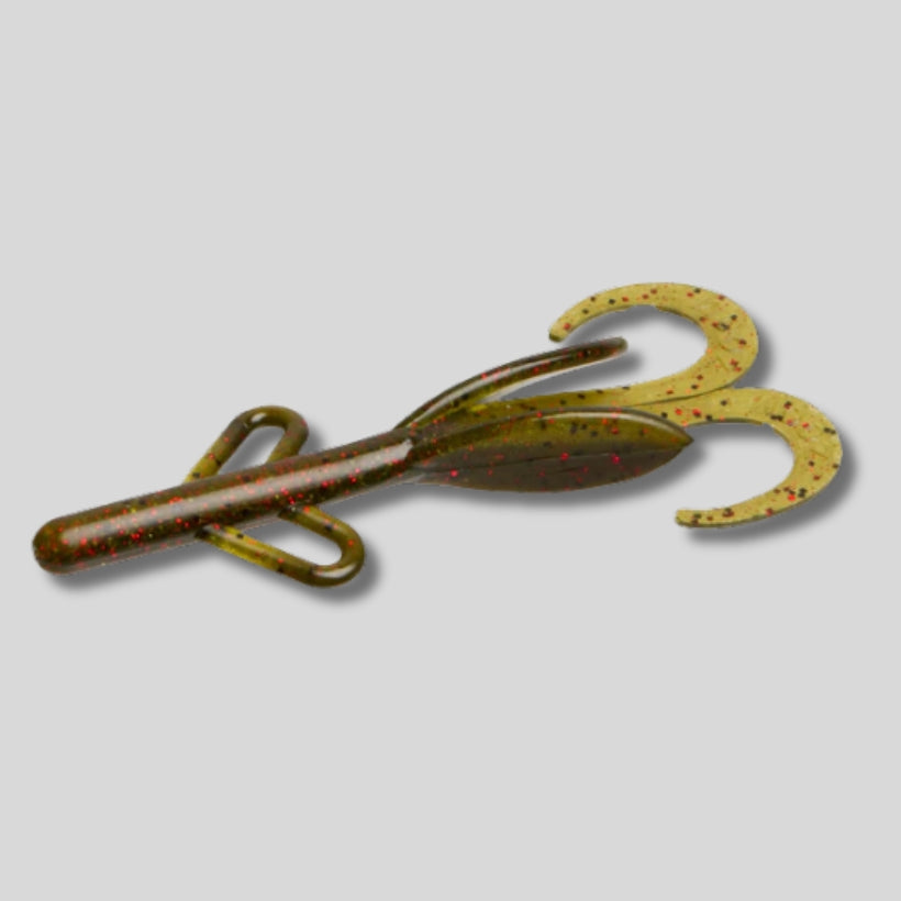 Zoom Baby Brush Hog 4 inch creature bait 12 pack soft plastic bass fishing lure for Texas rigs and heavy cover fishing