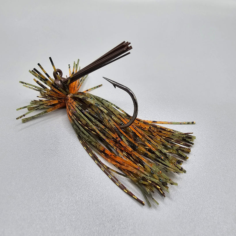 Brazalo Custom Lures Power Finesse Jigs - Camo Craw Orange