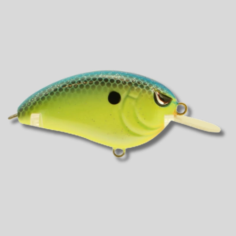 SPRO Little John 50 shallow diving crankbait with a circuit board lip, tight wobble action, tungsten weight transfer system, and Gamakatsu treble hooks for bass fishing.