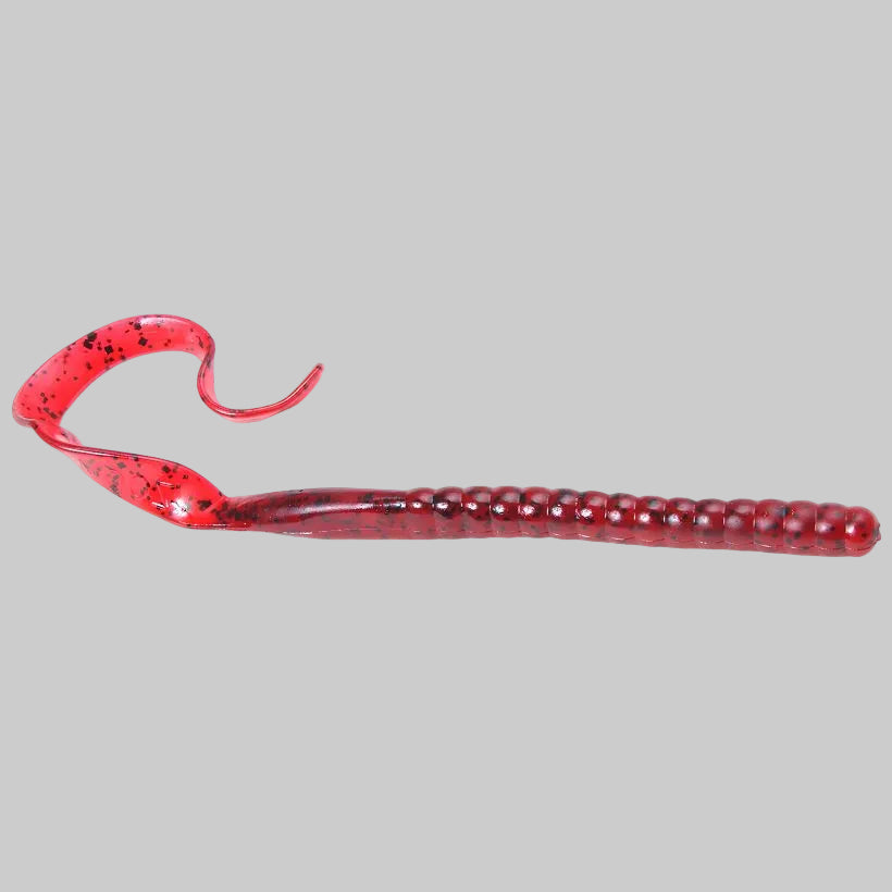 Zoom Ol Monster 10.5 inch ribbon tail worm soft plastic bass fishing bait - Cherry Seed