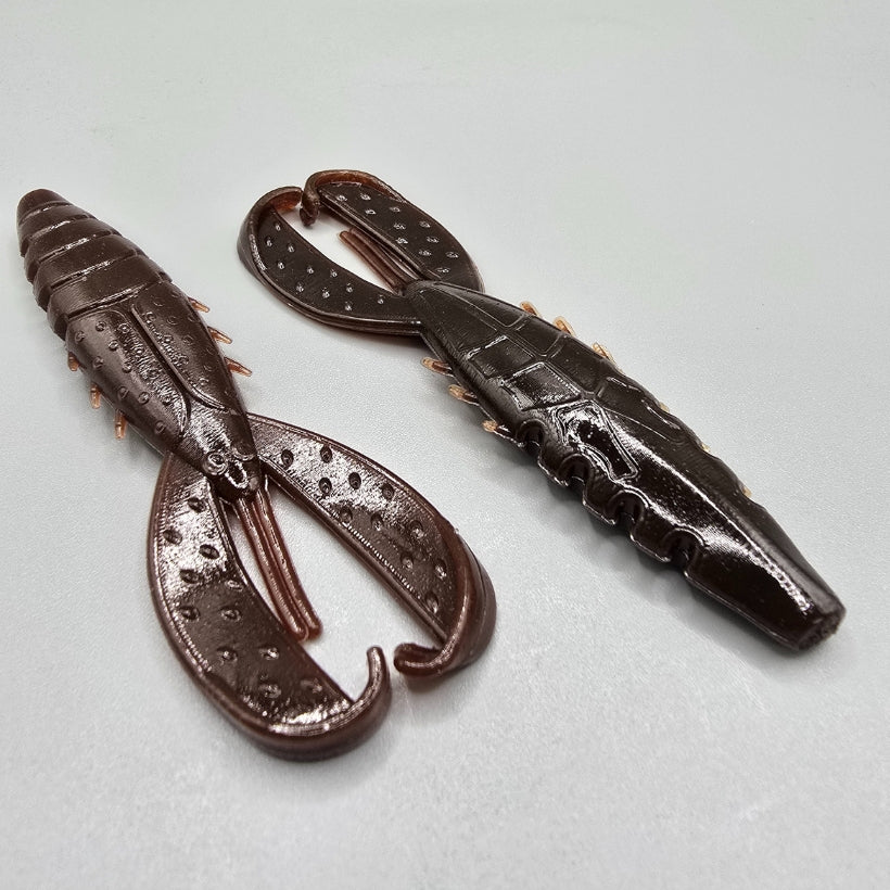 Black Label CP Craw 3.75 inch soft plastic craw trailer with twin swimming tails