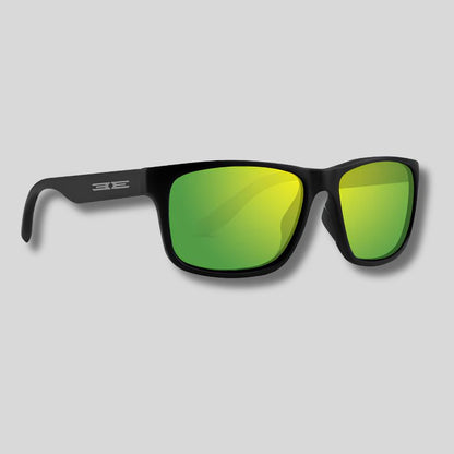 Delta Arkansas (matte black/polarized green mirror) - Epoch Eyewear