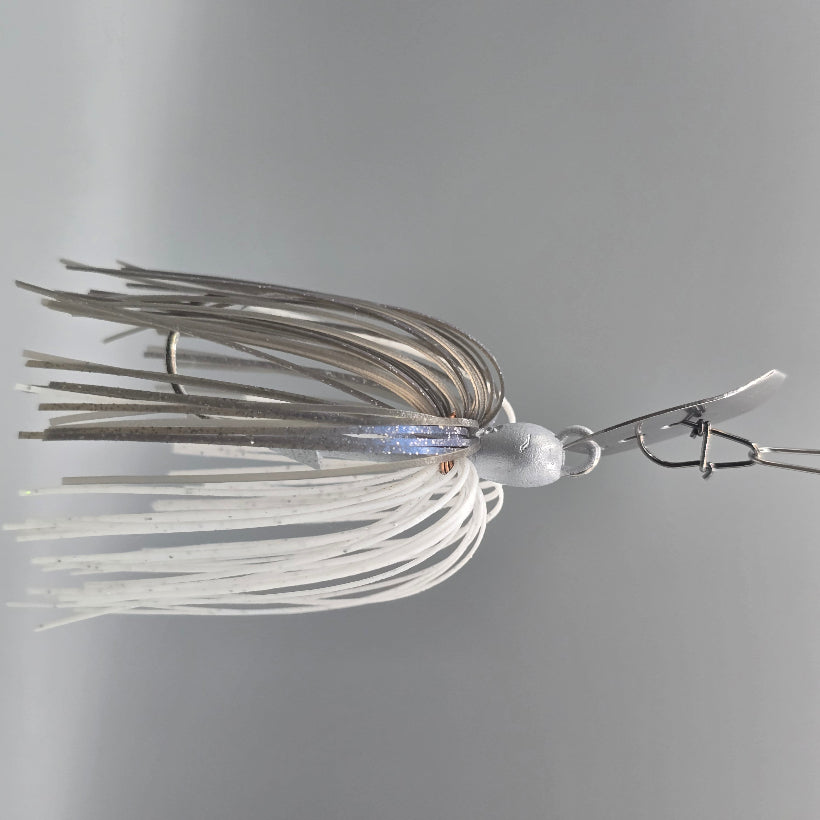James Niggemeyer Brazalo Strutter JR Bladed Jig with hand-selected colors and compact profile for bass fishing - Dirty Shad