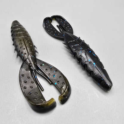 Black Label CP Craw 3.75 inch soft plastic craw trailer with twin swimming tails