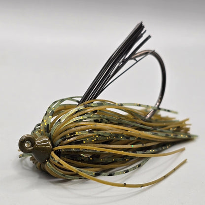 Hog Farmer Epitome hidden weight swim jig with wire-tied skirt designed for heavy cover fishing