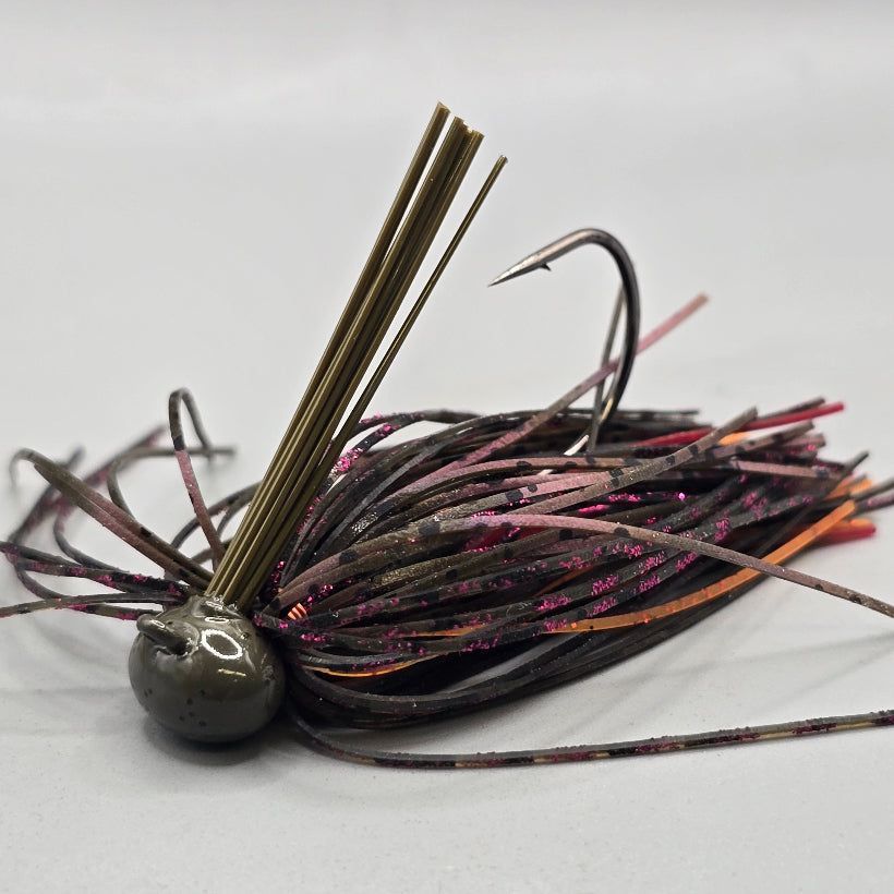 Brazalo Custom Lures Tungsten Football Jigs - GP Pink Glitter