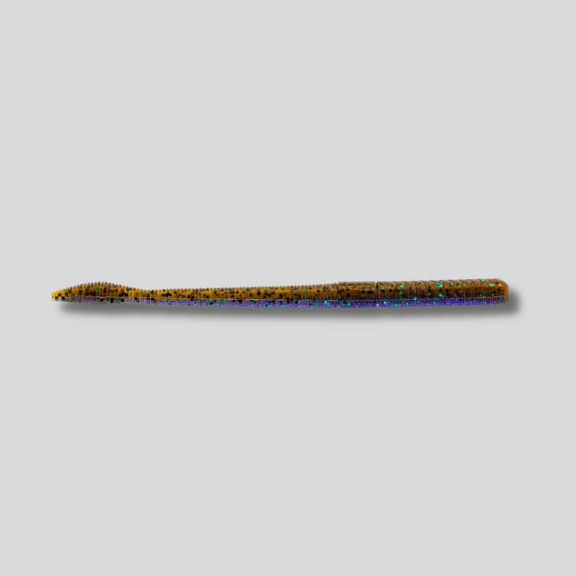 XZone MB Fat Finesse Worm 6 inch soft plastic bass fishing worm for Texas rigs, shaky heads, and finesse presentations