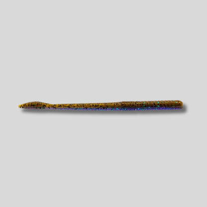 XZone MB Fat Finesse Worm 6 inch soft plastic bass fishing worm for Texas rigs, shaky heads, and finesse presentations