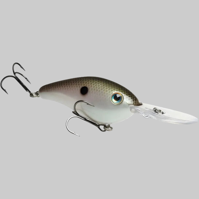 Strike King Pro Model 6XD deep diving crankbait for offshore bass fishing - Green Gizzard Shad
