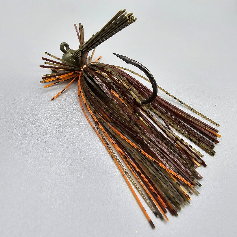 Brazalo Custom Lures Power Finesse Jigs - Green Pumpkin Orange